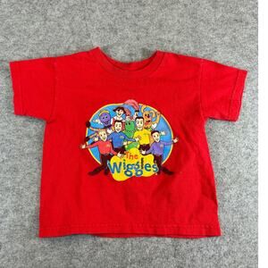 VINTAGE Y2K The Wiggles Shirt Toddler 4T Red Graphic Original Lineup TV Show